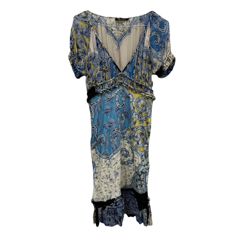 Roberto Cavalli Jpt124 Dress Boho Chic Size 38 Multicolored